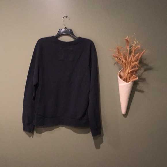 Abercrombie & Fitch 92 Row Sweatshirt. Heather Navy. M Raised Lettering/Paddles. - Picture 2 of 6